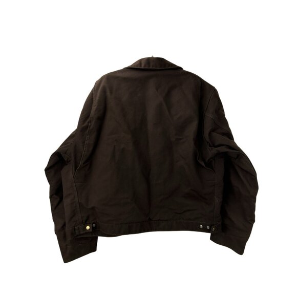 Vintage Carhartt Detroit Jacket Flannel Lined 2XL J200DKB Dark Brown Union Labor - Picture 2 of 16